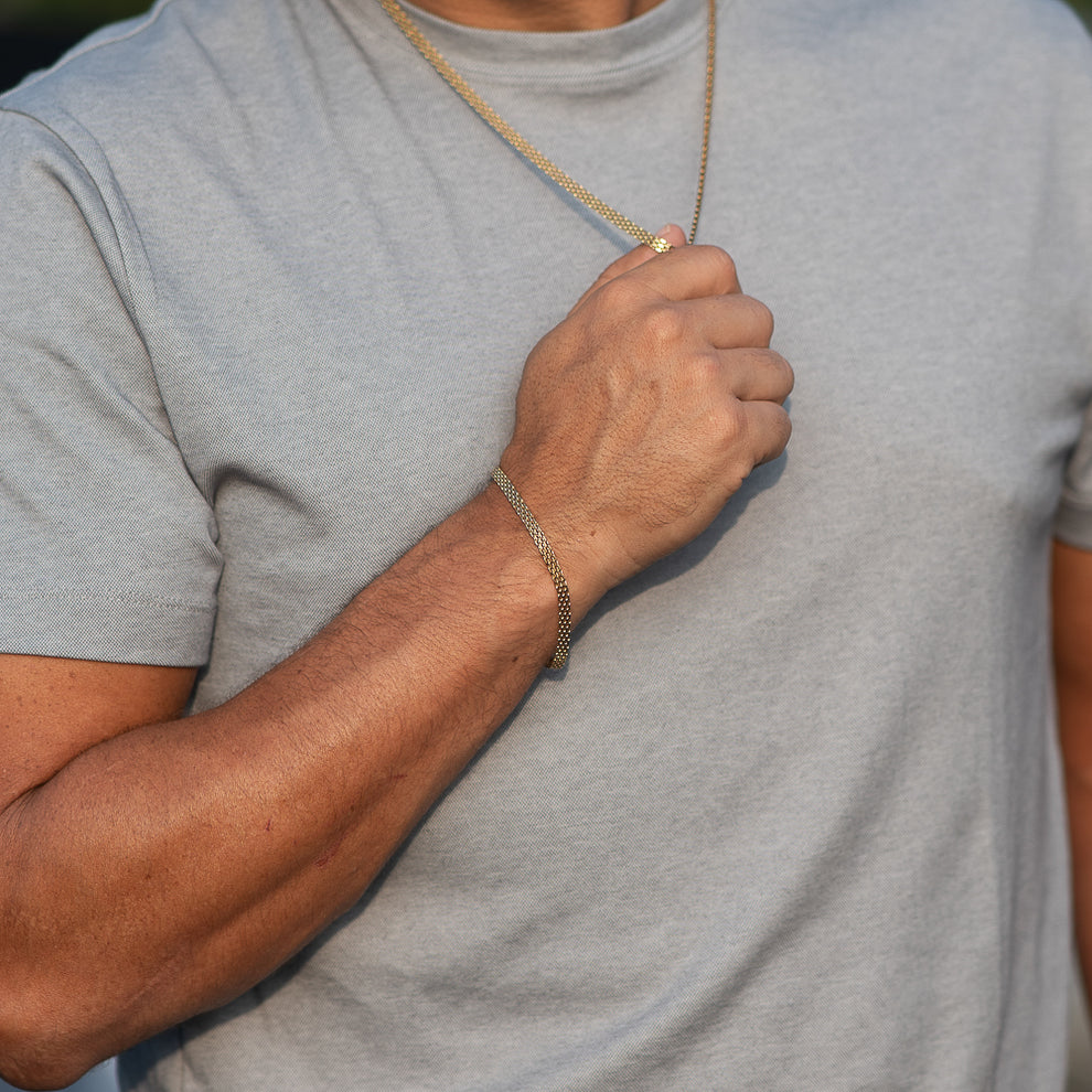 Combo Cadena + Pulsera China Hombre
