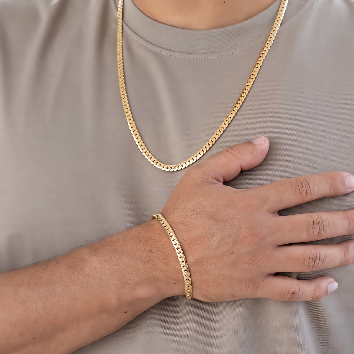 Set Cadena + Pulsera Serpiente Hombre