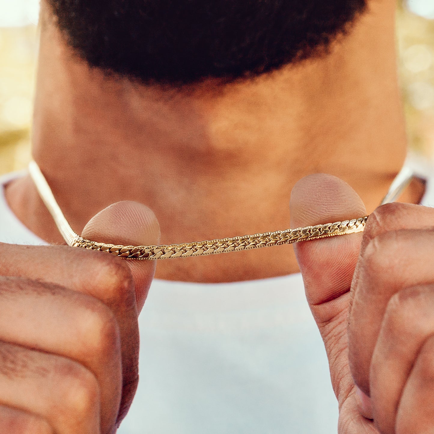 Set Cadena + Pulsera Grabada Hombre
