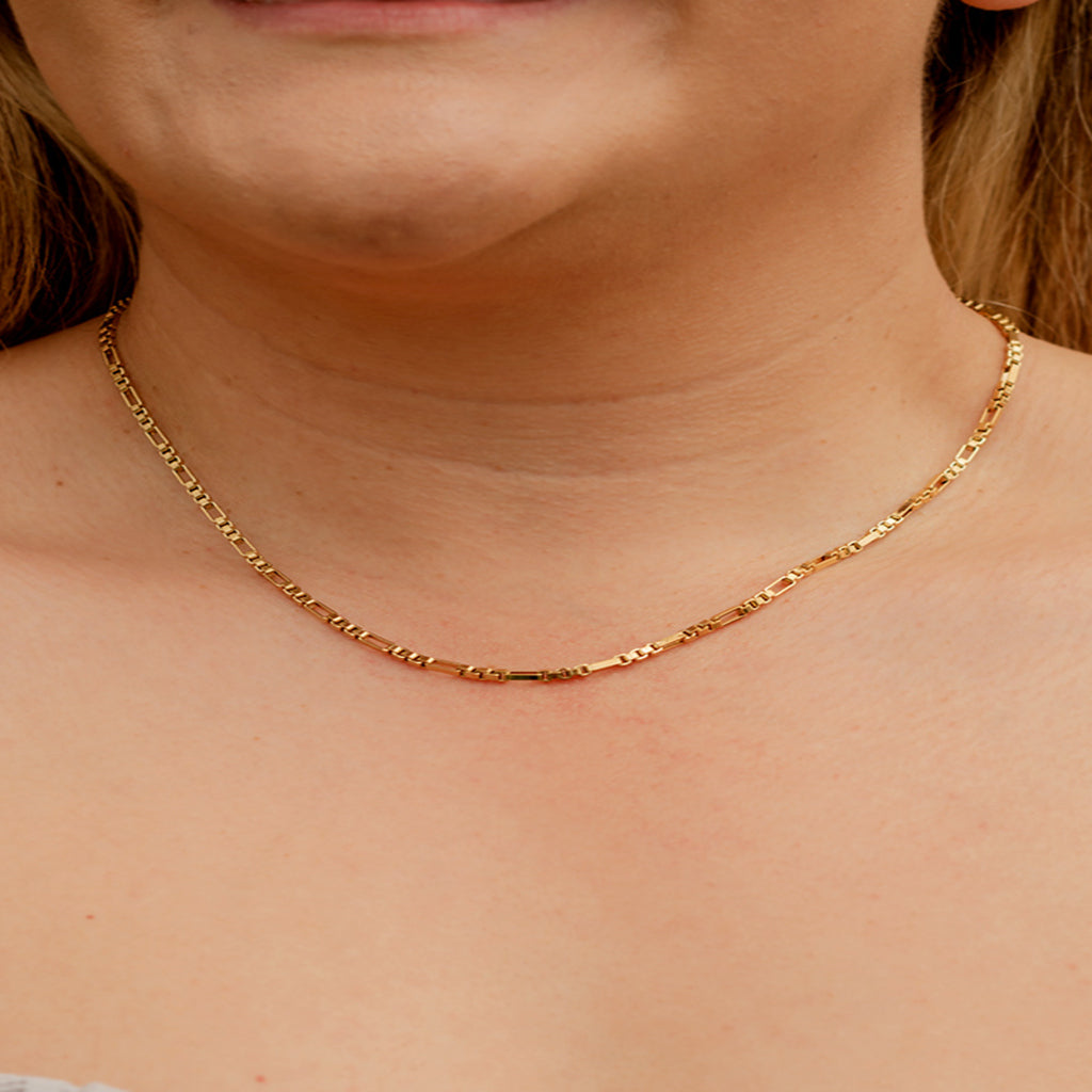 Cadena Cubos Mujer Oro Laminado 18K | LAYER GOLD