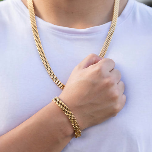 Set Cadena + Pulsera Chinesca Hombre