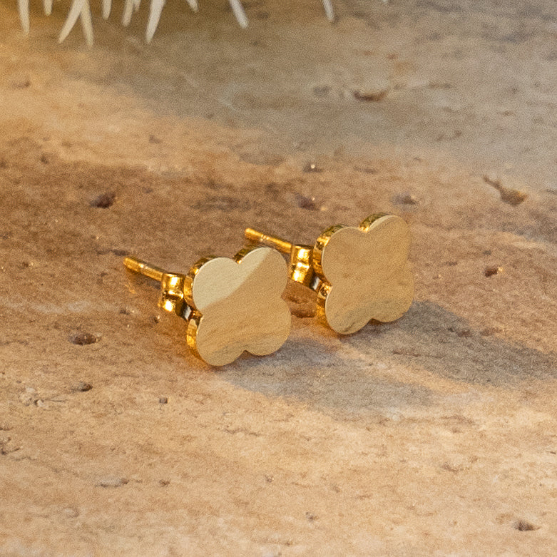 Pulsera Trebol Doble Capa Con un Par de Aretes Gratis