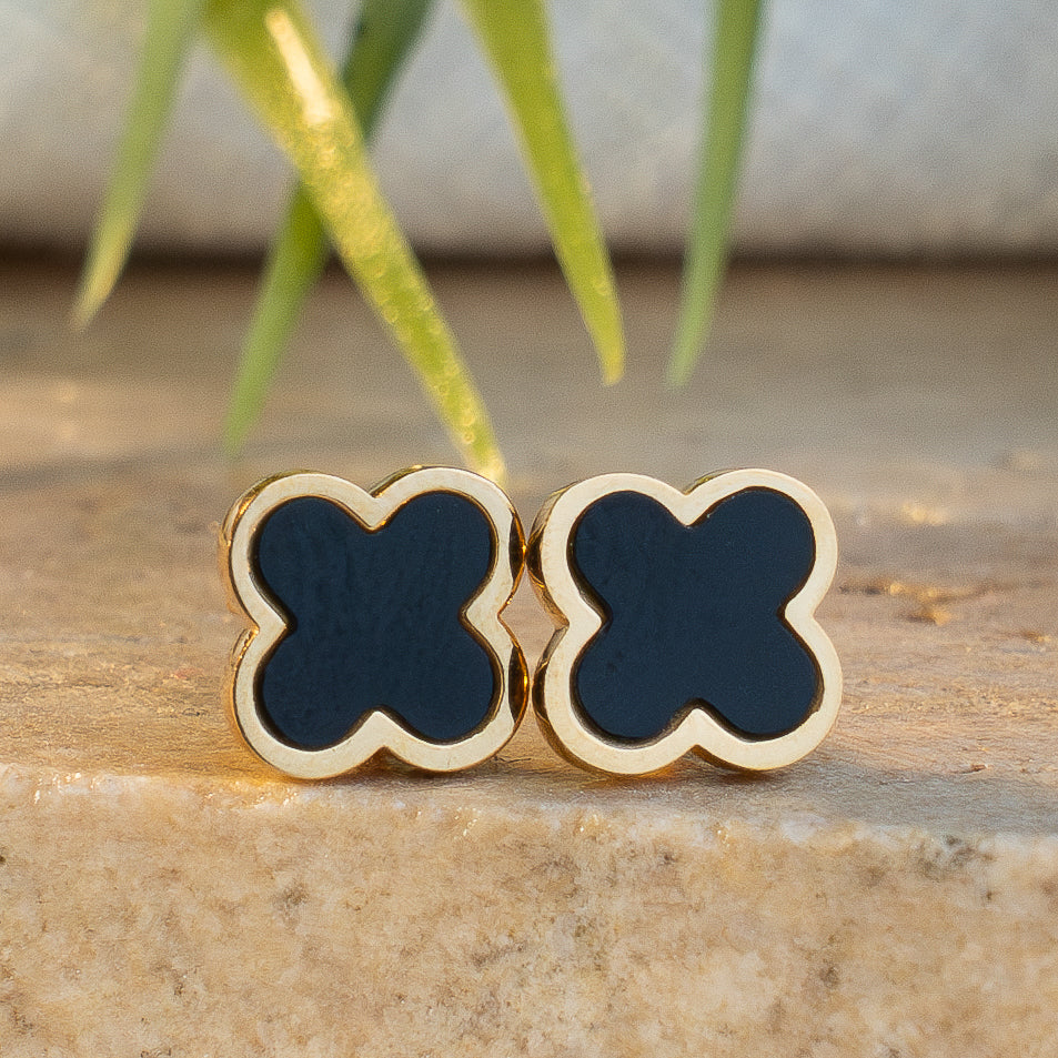 Pulsera Trebol Doble Capa Con un Par de Aretes Gratis