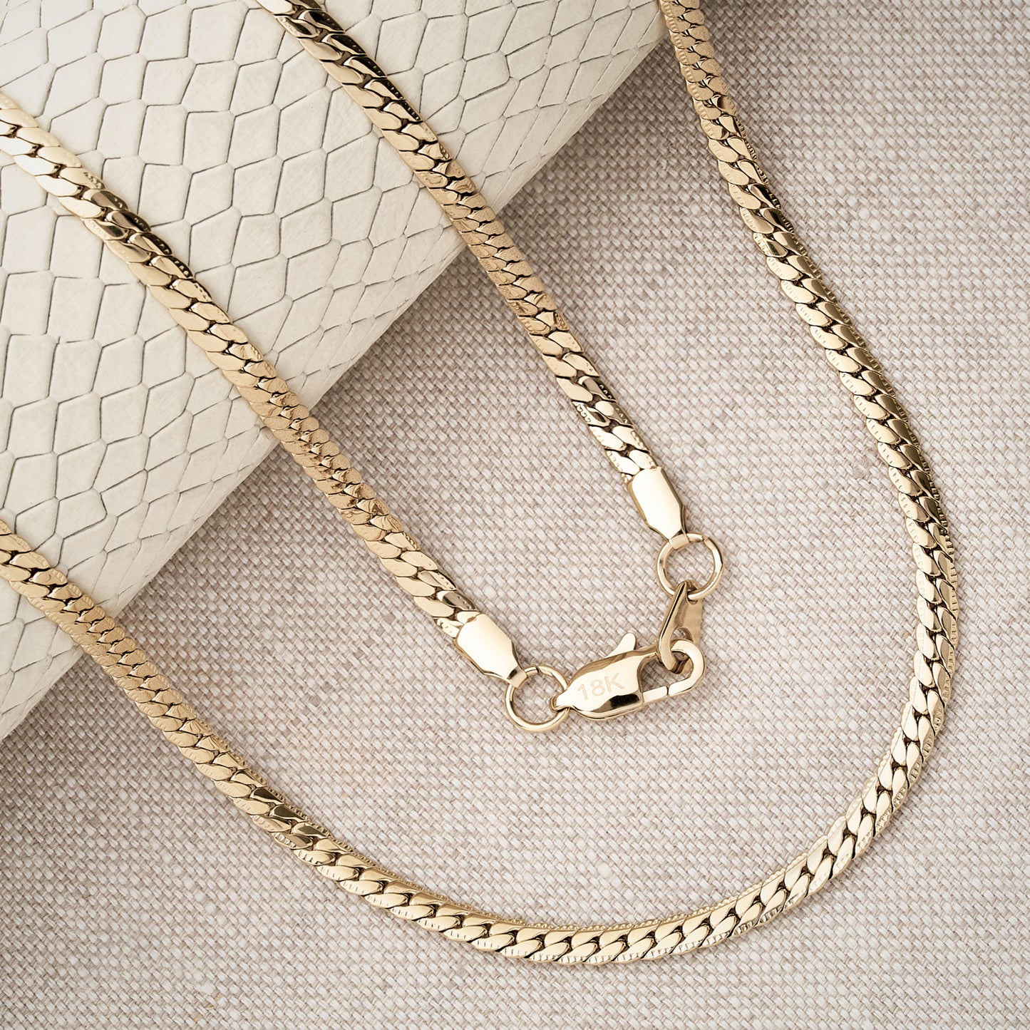 Cadena Grabada Mujer Oro Laminado 18K | LAYER GOLD