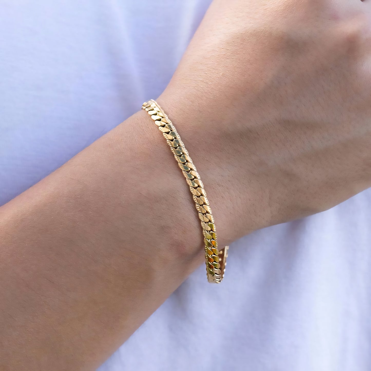 Set Cadena + Pulsera Grabada Hombre