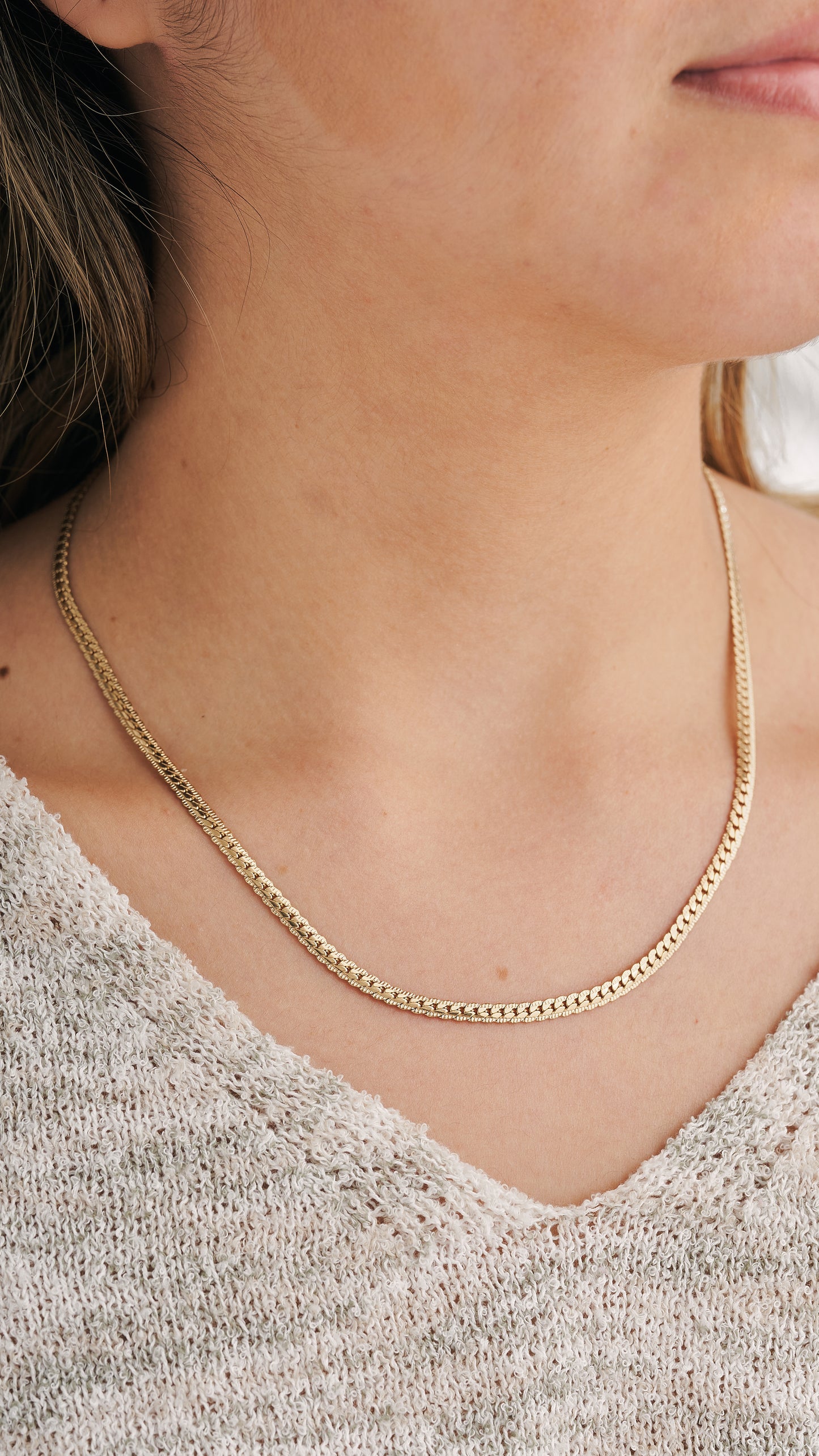 Cadena Grabada Mujer Oro Laminado 18K | LAYER GOLD