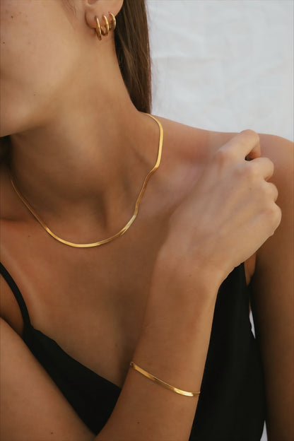 Set Cadena y Pulsera Egipcia Mujer Oro Laminado 18K | LAYER GOLD