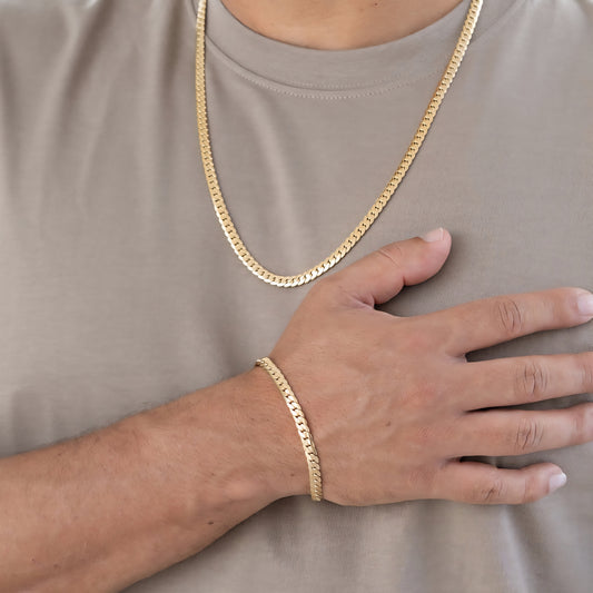 Set  Cadena + Pulsera Serpiente Hombre