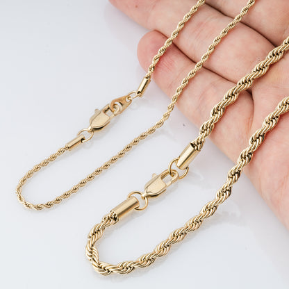 Set Cadena + Pulsera Lazo Hombre