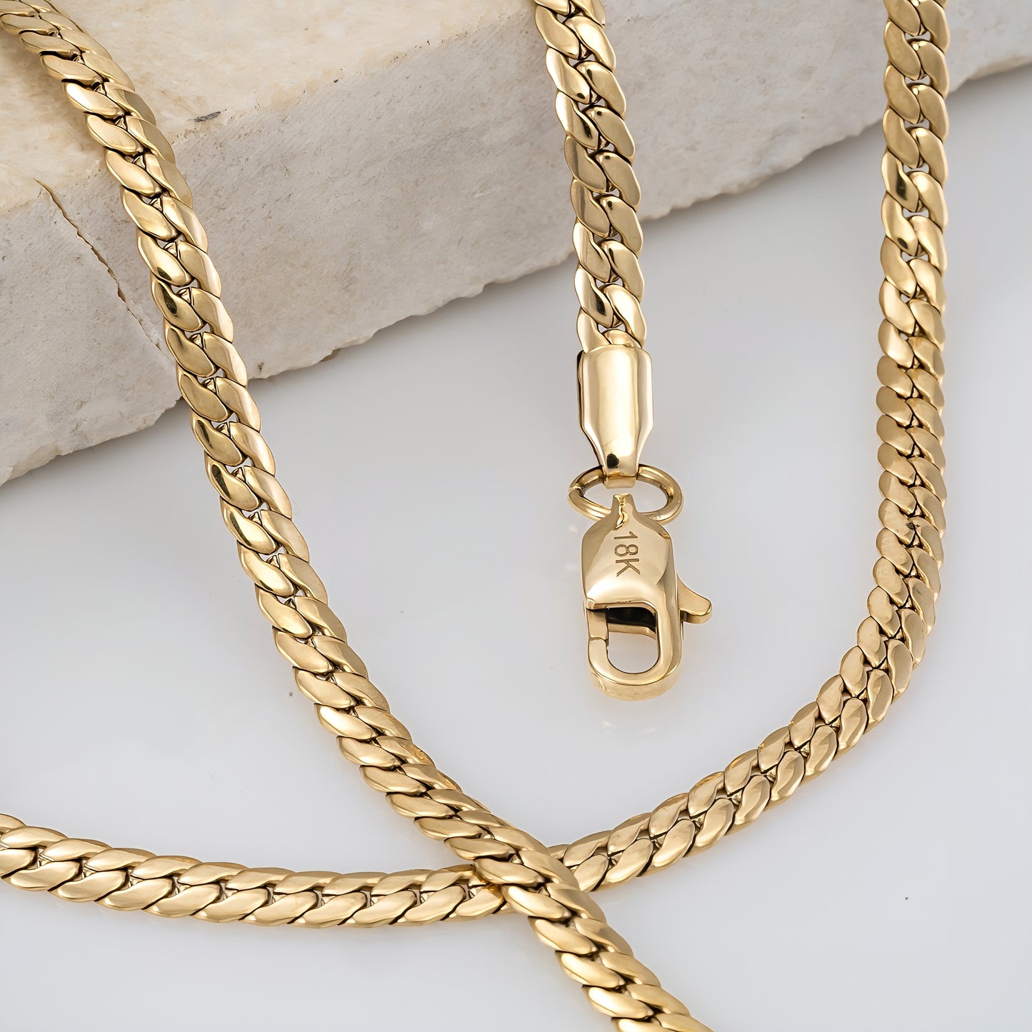 Cadena Serpiente De hombre Oro Laminado 18K | LAYER GOLD