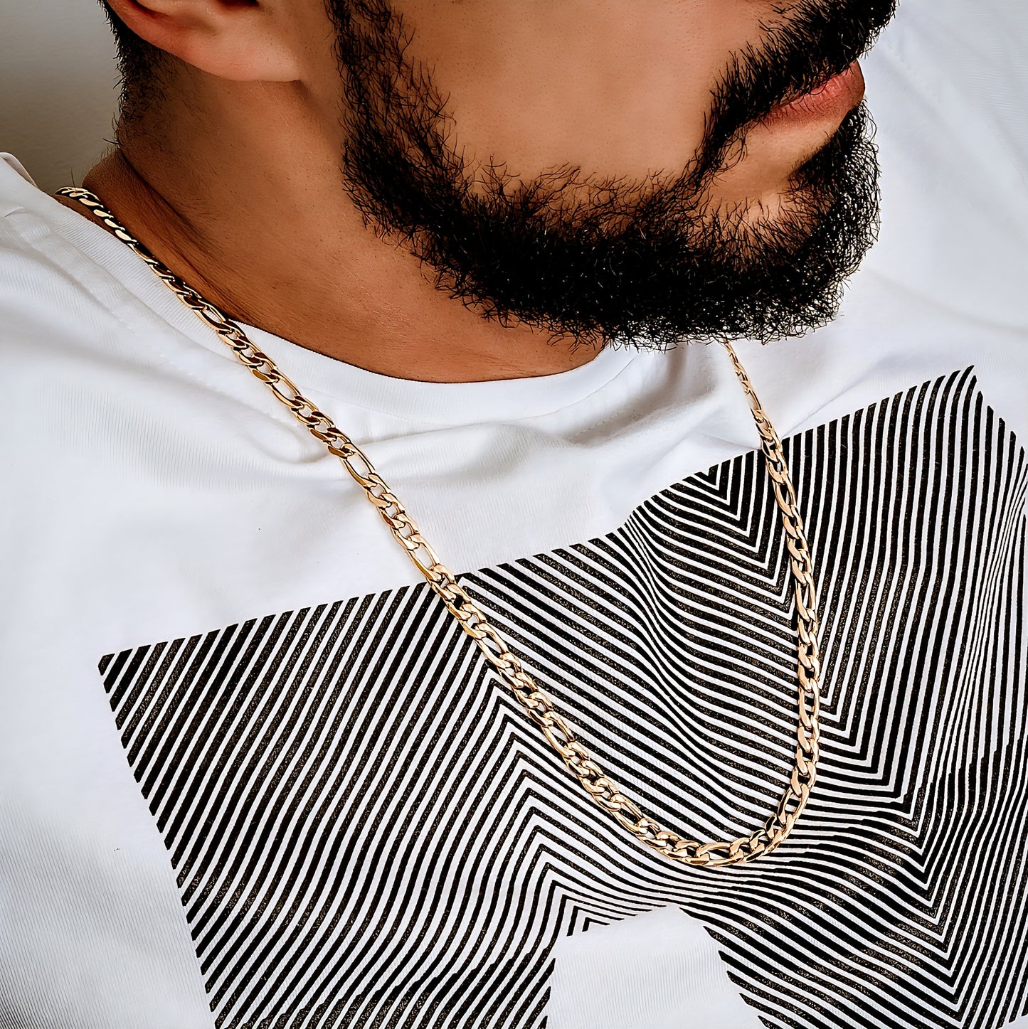 Set Cadena +  Pulsera Figaro Hombre