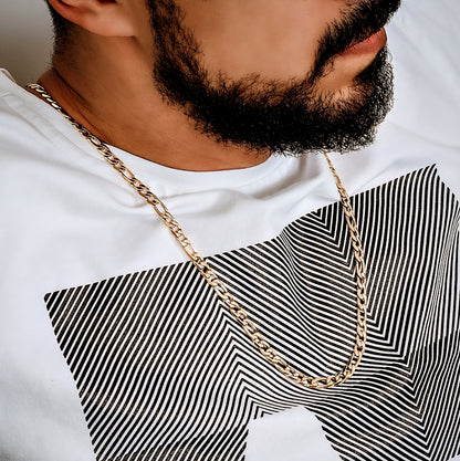 Set Cadena +  Pulsera Figaro Hombre