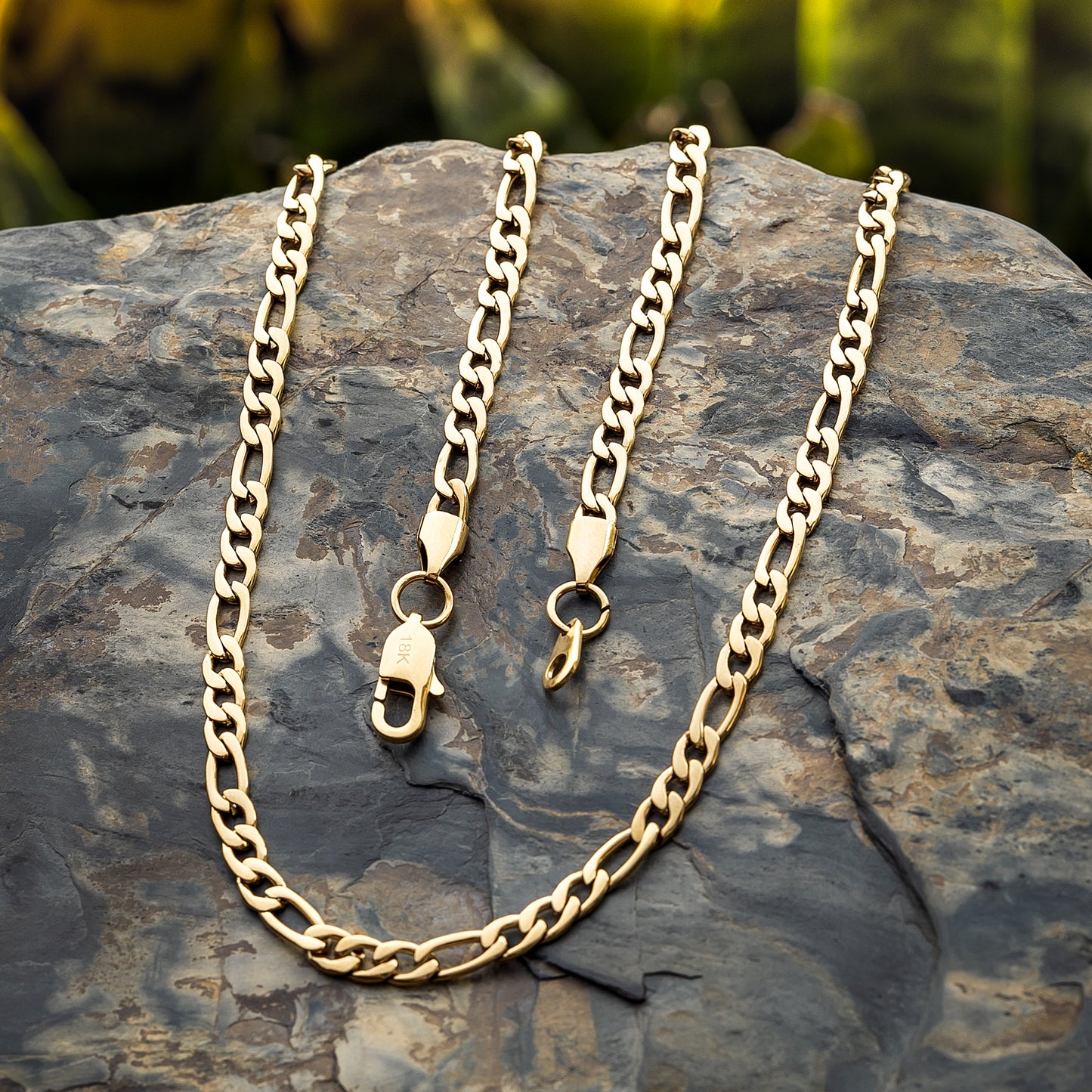 Set Cadena +  Pulsera Figaro Hombre