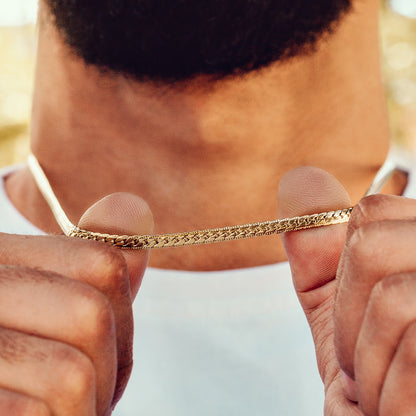 Set Cadena + Pulsera Grabada Hombre