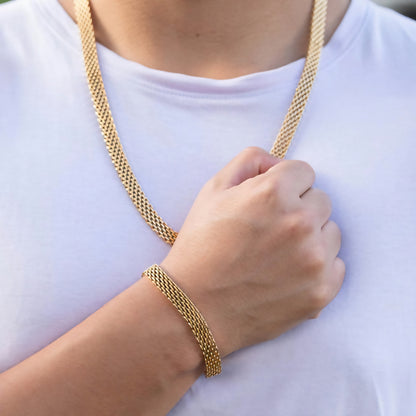 Set Cadena + Pulsera Chinesca Hombre