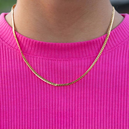 Set Cadena y Pulsera Grabada  Mujer Oro Laminado 18K | LAYER GOLD