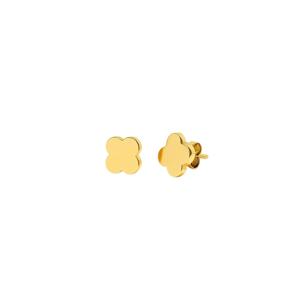 Set Pulsera + Aretes Trebol doble capa Oro Laminado 18K | LAYER GOLD