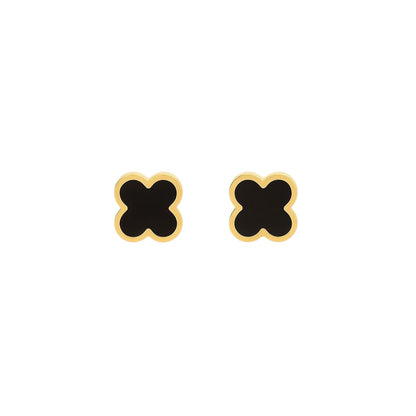 Set Pulsera + Aretes Trebol doble capa Oro Laminado 18K | LAYER GOLD