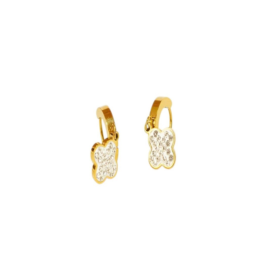 Set Pulsera + Aretes Trebol doble capa Oro Laminado 18K | LAYER GOLD