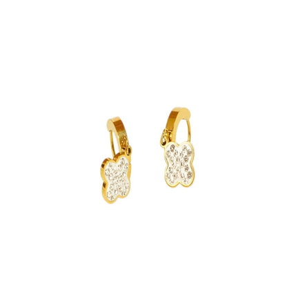 Set Pulsera + Aretes Trebol doble capa Oro Laminado 18K | LAYER GOLD