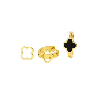 Set Pulsera Trebol +  Aretes Oro Laminado 18K | LAYER GOLD