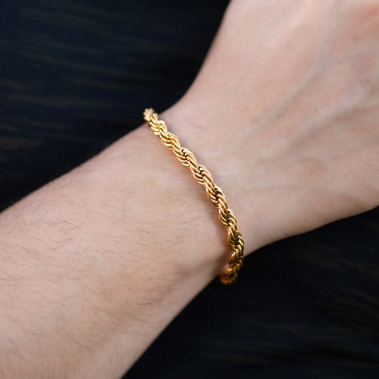 Pulsera Lazo Hombre Oro Laminado 18K | LAYER GOLD
