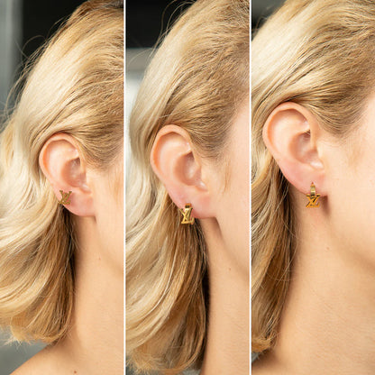 Aretes LV Oro Laminado 18K