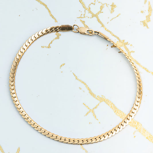 Tobillera Unisex Serpiente Oro Laminado 18K | LAYER GOLD