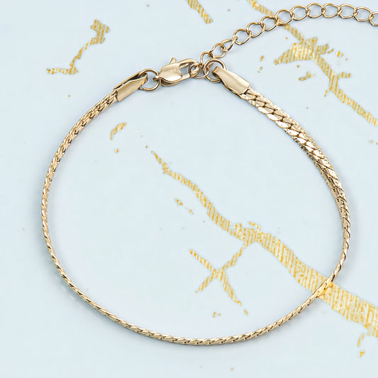 Pulsera Para Mujer Grabada Oro Laminado 18K | LAYER GOLD