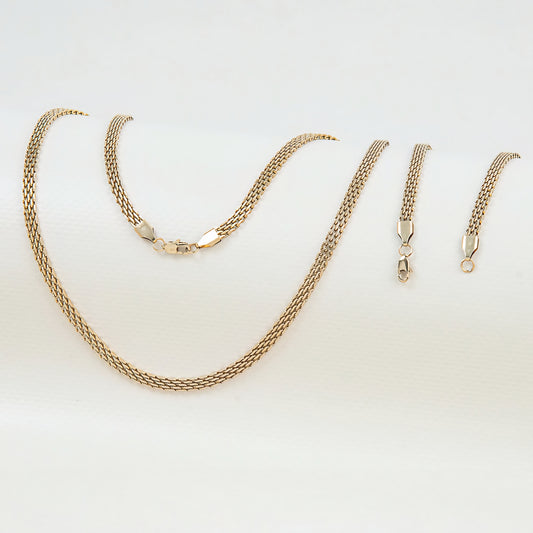 Set Cadena y Pulsera Chinesca Hombre Oro Laminado 18K | LAYER GOLD