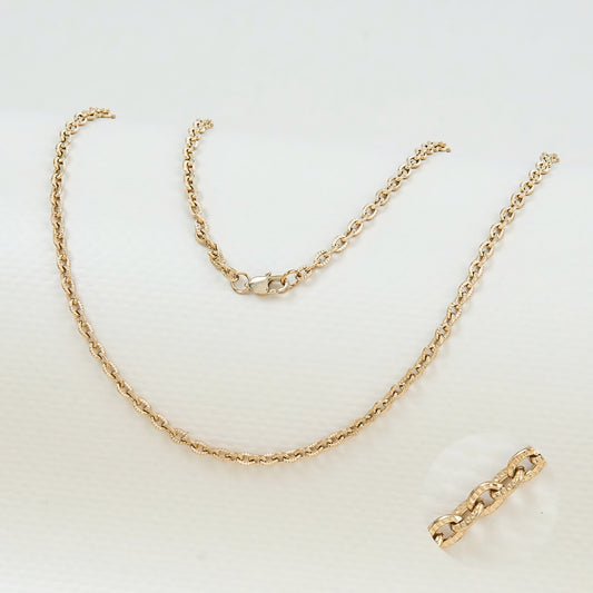 Cadena Ovalos Hombres Oro Laminado 18K | LAYER GOLD