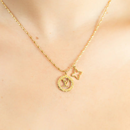 Cadena LV 2 Dijes Mujer