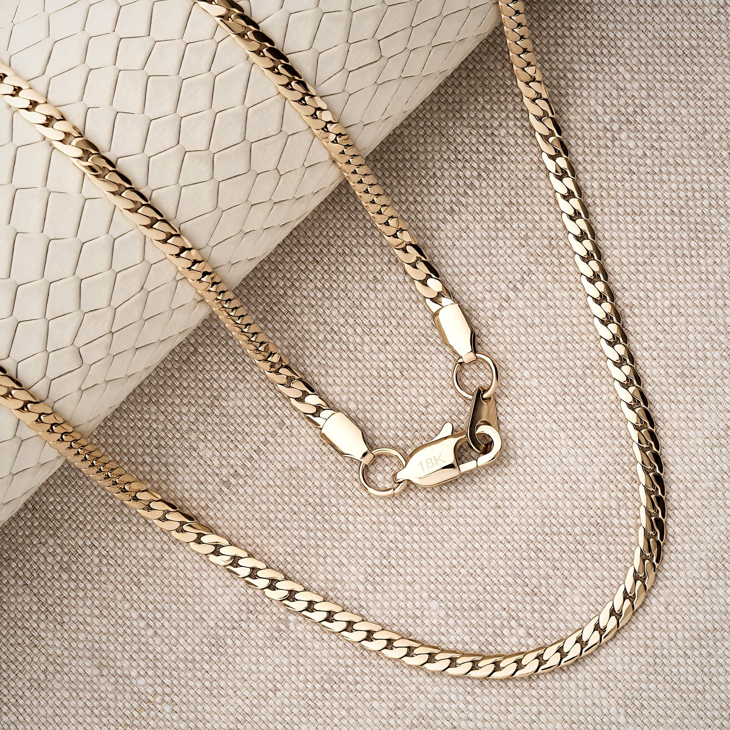 Cadena Serpiente De hombre Oro Laminado 18K | LAYER GOLD