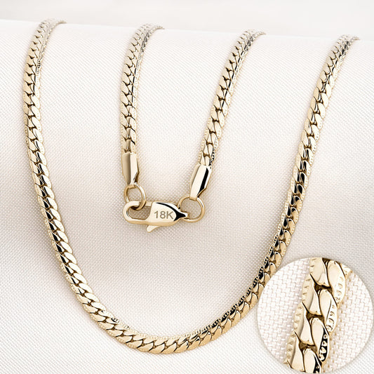 Cadena Grabada Hombre Oro Laminado 18K | LAYER GOLD