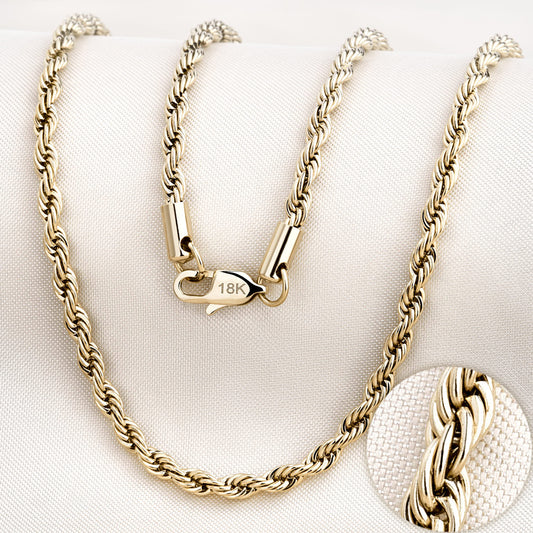 Cadena Lazo Hombre Oro Laminado 18K | LAYER GOLD