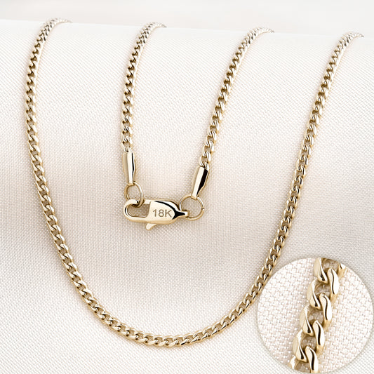Cadena Cubana Mujer Oro Laminado 18K | LAYER GOLD