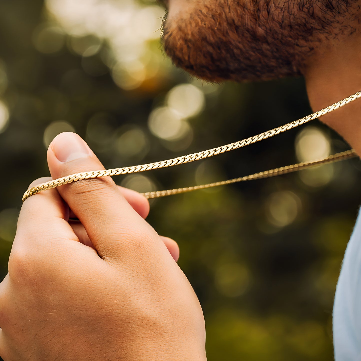 Cadena Serpiente De hombre Oro Laminado 18K | LAYER GOLD