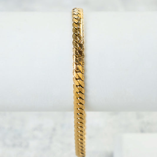 Pulsera Grabada Hombre Oro Laminado 18K | LAYER GOLD