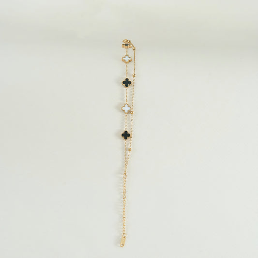 Pulsera Para Mujer Trébol  Oro Laminado 18K | LAYER GOLD
